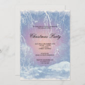 氷の凍ってい冬のクリスマスパーティー 招待状 (正面/裏面)