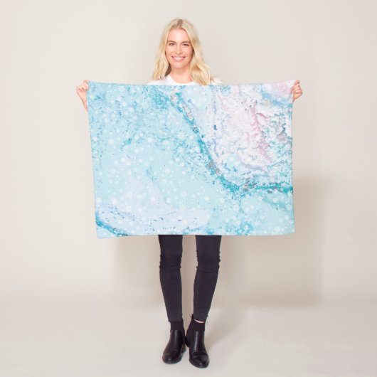 氷の凍ってい冬の雪片フリースブランケット フリースブランケット (インサイチュ)