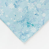 氷の凍ってい冬の雪片フリースブランケット フリースブランケット (角)