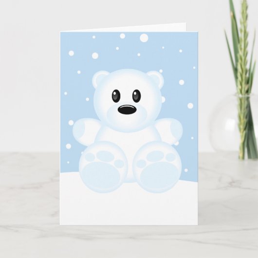 氷の北極クマ シーズンカード (正面)