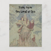 氷の国からのこんにちは。私は女王です ポストカード (正面)