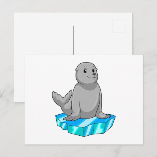 氷の塊で囲む ポストカード (正面/裏面)