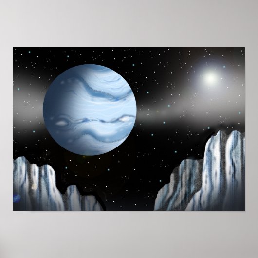 氷の壁の上にある青い惑星。 ポスター (正面)