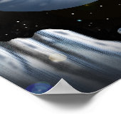 氷の壁の上にある青い惑星。 ポスター (角)