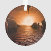 氷の夜の側から外惑星トラピスト–1f。 オーナメント (裏面)