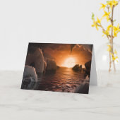 氷の夜の側から外惑星トラピスト–1f。 カード (黄色い花)