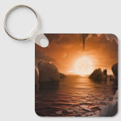 氷の夜の側から外惑星トラピスト–1f。 キーホルダー (正面)