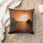 氷の夜の側から外惑星トラピスト–1f。 クッション (ブランケット)