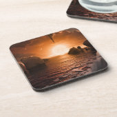 氷の夜の側から外惑星トラピスト–1f。 コースター (左側)