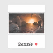 氷の夜の側から外惑星トラピスト–1f。 シール (シート)