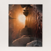 氷の夜の側から外惑星トラピスト–1f。 ジグソーパズル (縦)