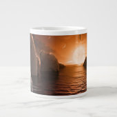 氷の夜の側から外惑星トラピスト–1f。 ジャンボコーヒーマグカップ (正面)