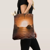 氷の夜の側から外惑星トラピスト–1f。 トートバッグ (クローズアップ)