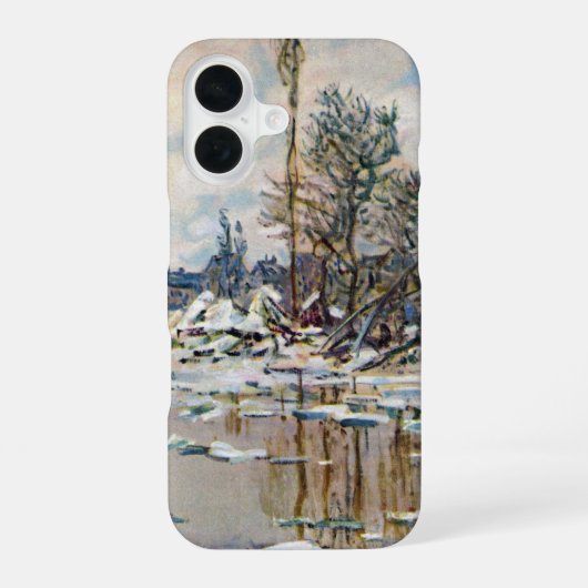 氷の崩壊 byクロード・モネ iPhone 16ケース (裏面)
