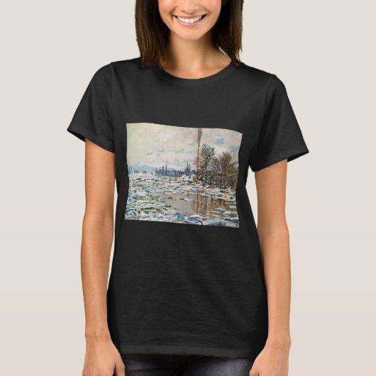氷の崩壊 by Claude Monet Tシャツ (正面)