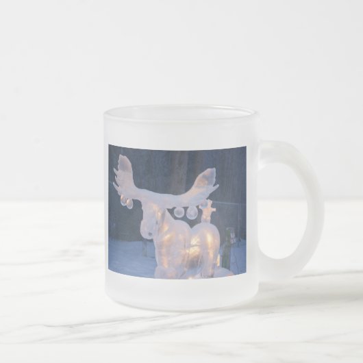 氷の彫刻 雪 凍った 冬の季節 天候 コーヒーマグカップ (右)