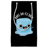 氷の日を持っているおもしろいアイスキューブプンダークBG スモールペーパーバッグ (正面)