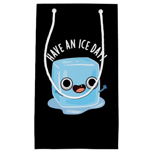 氷の日を持っているおもしろいアイスキューブプンダークBG スモールペーパーバッグ (正面)