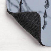 氷の枝冬の自然写真 マウスパッド (コーナー)