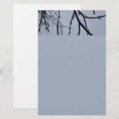 氷の枝冬の自然写真 便箋 (正面/裏面)