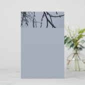 氷の枝冬の自然写真 便箋 (スタンド正面)