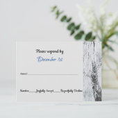 氷の枝冬ワンダーランドウェディングRSVP 招待状 (スタンド正面)