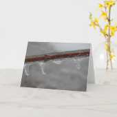 氷の枝 カード (黄色い花)