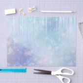 氷の柱の雪の結晶 青紫 誕生日   薄葉紙 (クラフト)