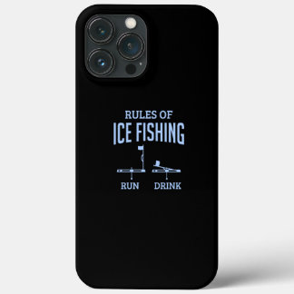 氷の氷のフィッシャールール魚釣りアイスアングラー国旗 iPhone 13 PRO MAXケース