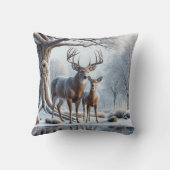 氷の池のクリスマスディアー クッション (裏面)