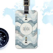 氷の波とライトハウス冬のモノグラム航海の