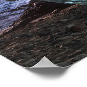 氷の洞窟の中の氷の鍾乳石 ポスター (角)