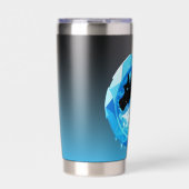 氷の洞窟の景色、または雪の山の星空 保温保冷タンブラー (正面)