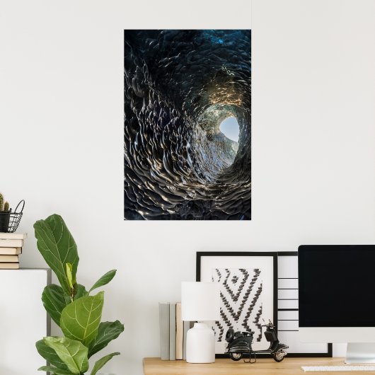 氷の洞窟の環状の開口部 ポスター (ホームオフィス)