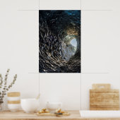 氷の洞窟の環状の開口部 ポスター (キッチン)