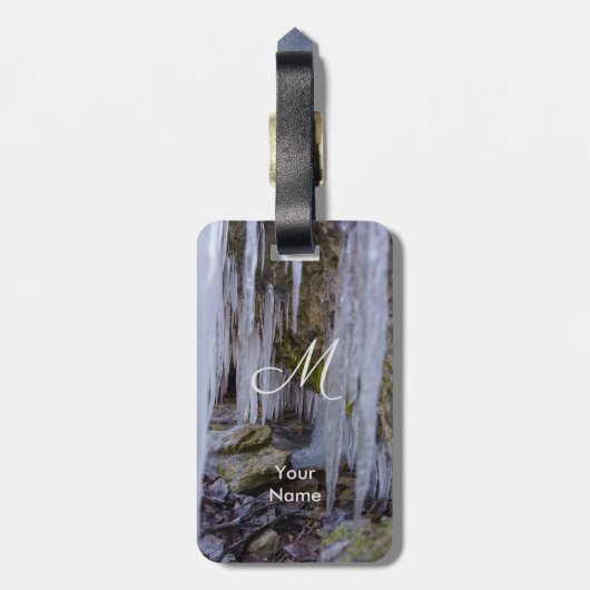 氷の洞窟トンネル ラゲッジタグ (裏面縦)