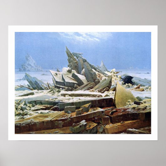 氷の海 – 最高傑作絵画ズバイフリードリヒ ポスター (正面)