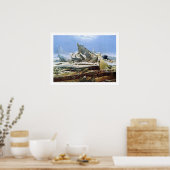 氷の海 – 最高傑作絵画ズバイフリードリヒ ポスター (キッチン)