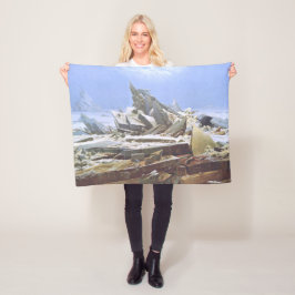 氷の海（Caspar David Friedrich著） フリースブランケット