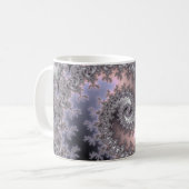 氷の渦巻き – フラクタルマグカップ コーヒーマグカップ (正面左)