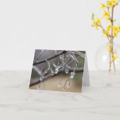 氷の溶解、ハートは暖まります カード (黄色い花)