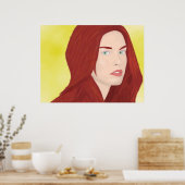 氷の王女 – 赤い髪、緑の目 ポスター (キッチン)