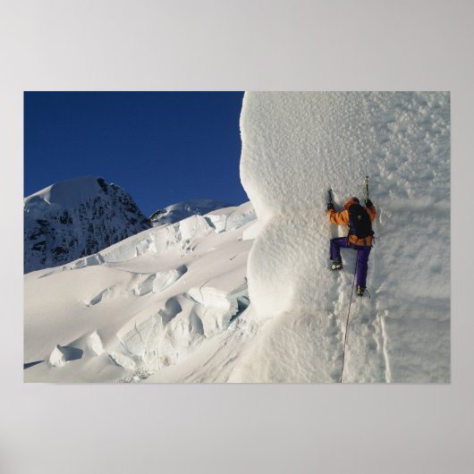 氷の登山は、タスマン氷河の下の山 ポスター (正面)