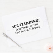 氷の登山 – 冷たい、怖い 楕円形シール (封筒)