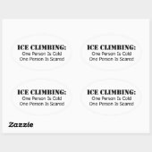 氷の登山 – 冷たい、怖い 楕円形シール (シート)