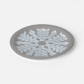 氷の白い雪凍ってい片グエレガントレークリスマス ペーパープレート (アングル)