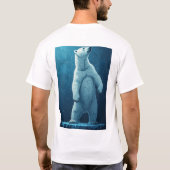 氷の破片でできた立つホッキョクグマ 北極 Tシャツ (裏面)