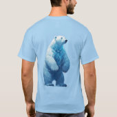 氷の破片でできた立つホッキョクグマ 北極 Tシャツ (裏面)