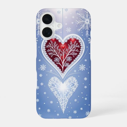 氷の結晶 iPhone 16ケース (裏面)