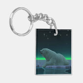 氷の縁の極地熊 キーホルダー (正面左)